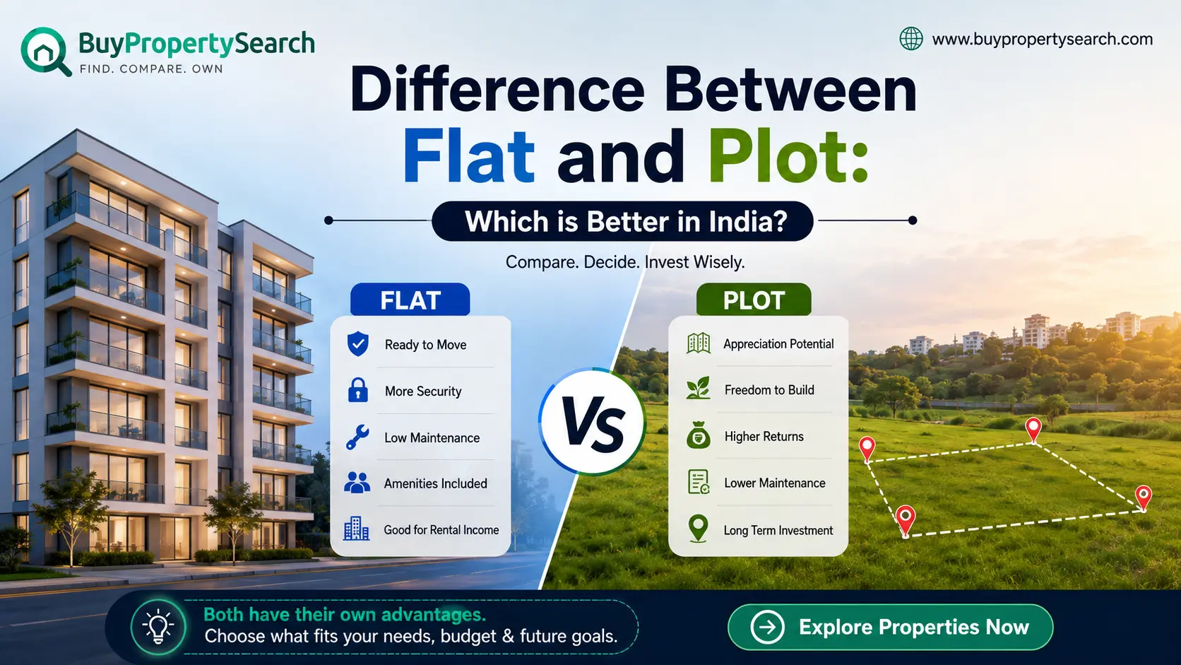 Difference Between Flat and Plot